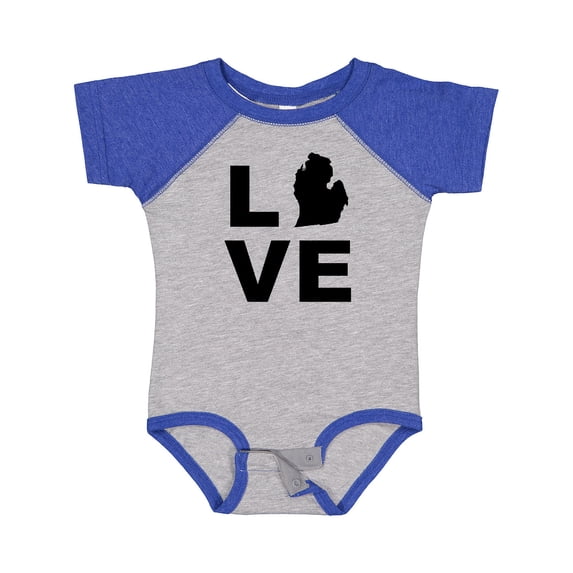 Inktastic Love Michigan Boys or Girls Baby Bodysuit