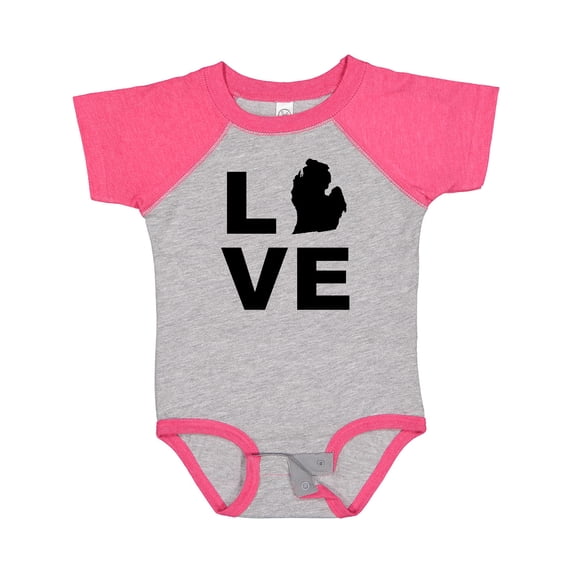 Inktastic Love Michigan Boys or Girls Baby Bodysuit