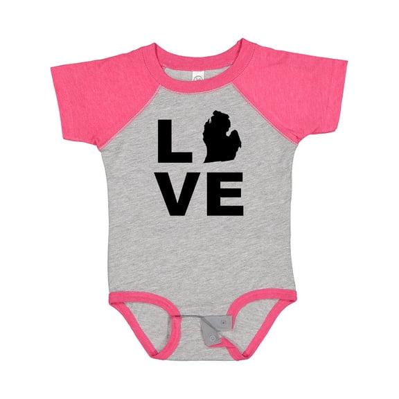 Inktastic Love Michigan Boys or Girls Baby Bodysuit