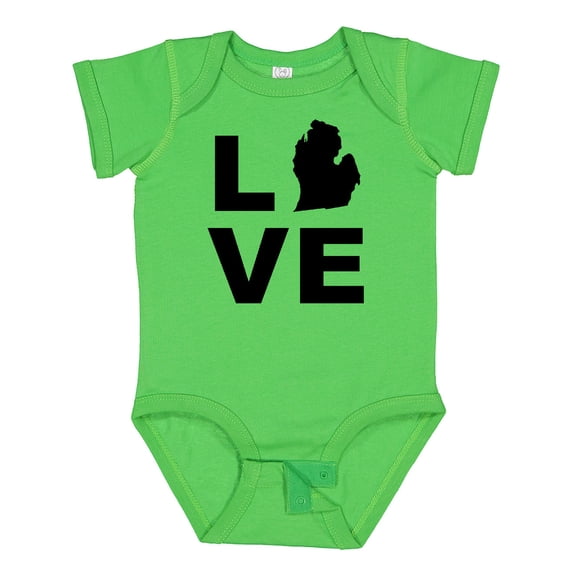 Inktastic Love Michigan Boys or Girls Baby Bodysuit
