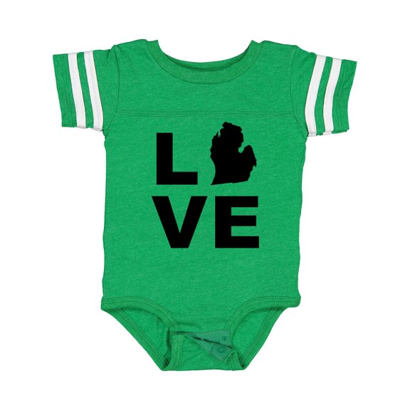 Inktastic Love Michigan Boys or Girls Baby Bodysuit