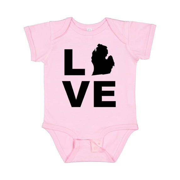 Inktastic Love Michigan Boys or Girls Baby Bodysuit