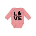 thumbnail image 1 of Inktastic Love Michigan Boys or Girls Long Sleeve Baby Bodysuit, 1 of 5