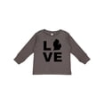 thumbnail image 1 of Inktastic Love Michigan Boys or Girls Long Sleeve Toddler T-Shirt, 1 of 5