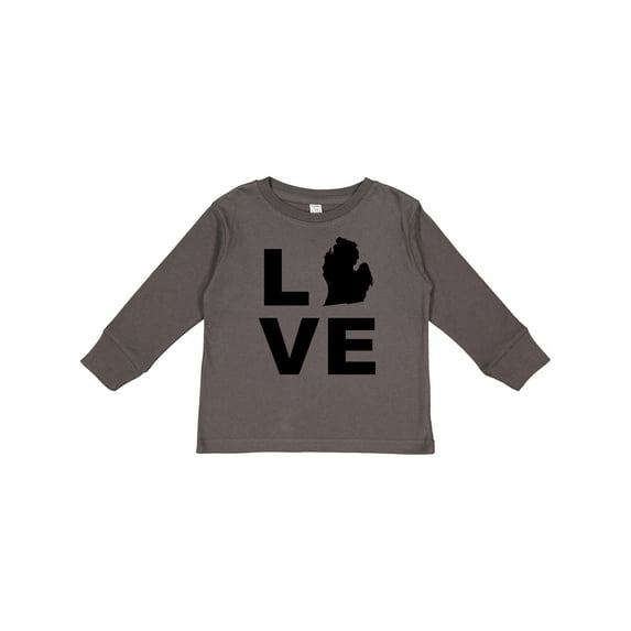 Inktastic Love Michigan Boys or Girls Long Sleeve Toddler T-Shirt