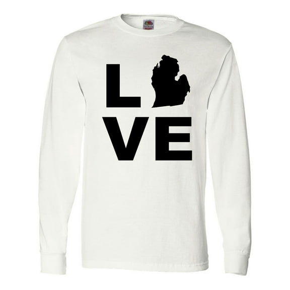 Inktastic Love Michigan Long Sleeve T-Shirt