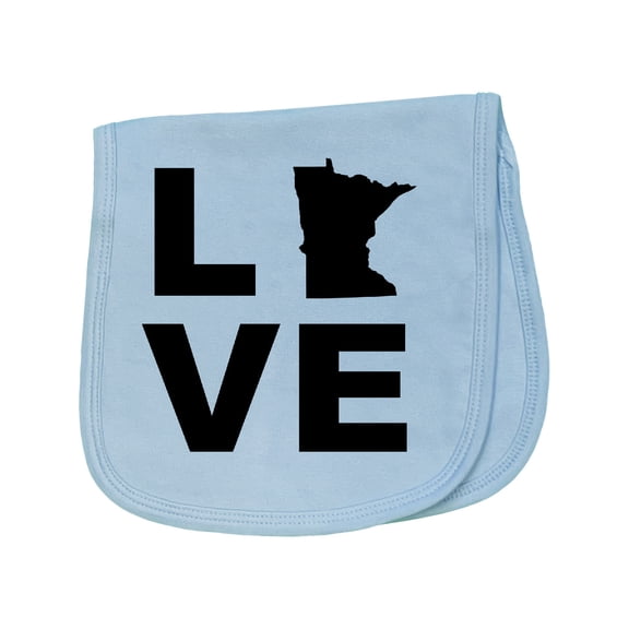 Inktastic Love Minnesota Baby Burp Cloth