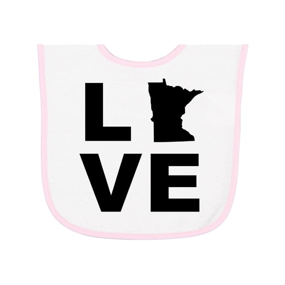 Inktastic Love Minnesota Baby Terry Cloth Bib