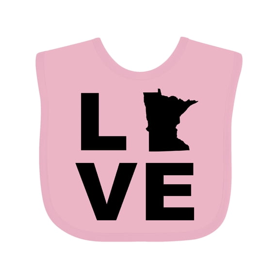 Inktastic Love Minnesota Boys or Girls Baby Bib