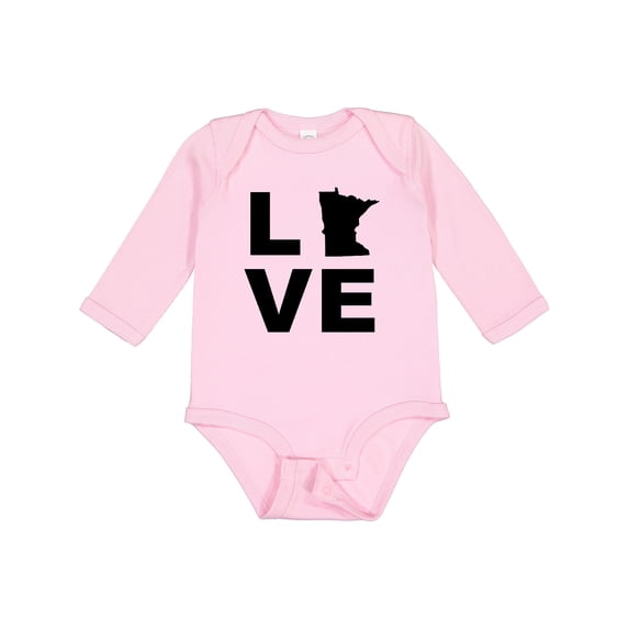 Inktastic Love Minnesota Boys or Girls Long Sleeve Baby Bodysuit