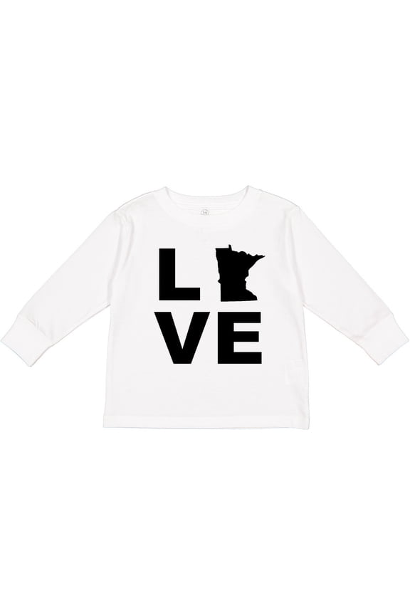 Love Minnesota Boys or Girls Long Sleeve Toddler T-Shirt