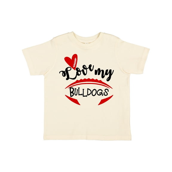 Inktastic Love My Bulldogs Football Boys or Girls Toddler T-Shirt