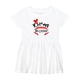 thumbnail image 1 of Inktastic Love My Bulldogs Football Girls Baby Dress, 1 of 5