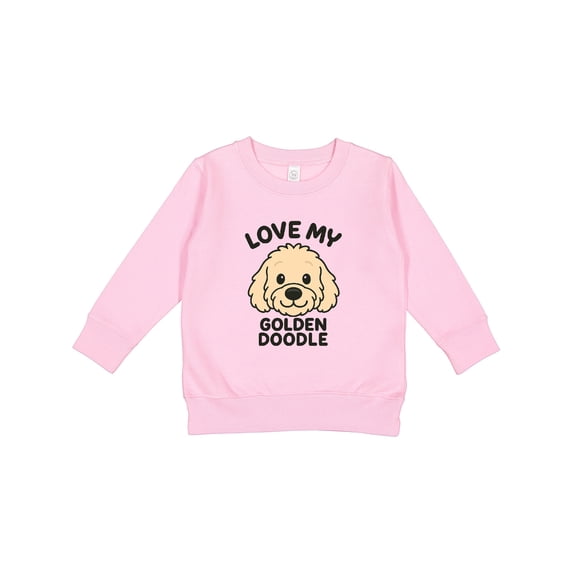 Inktastic Love My Golden Doodle Tan Toddler Sweatshirt