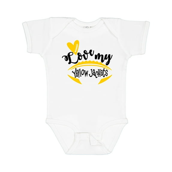 Inktastic Love My Yellow Jackets Football Boys or Girls Baby Bodysuit