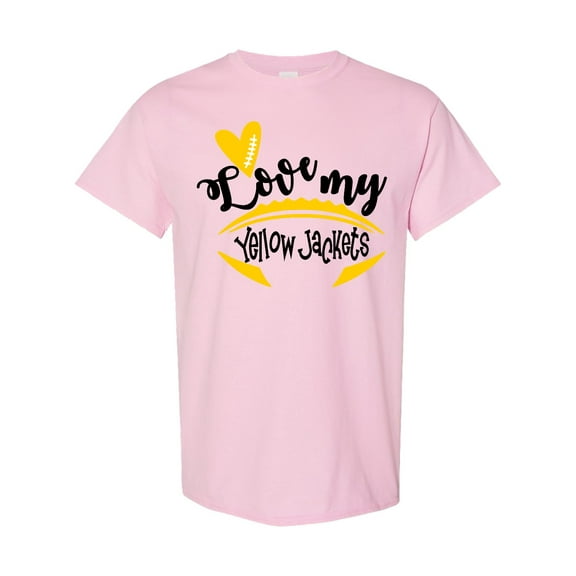 Inktastic Love My Yellow Jackets Football T-Shirt