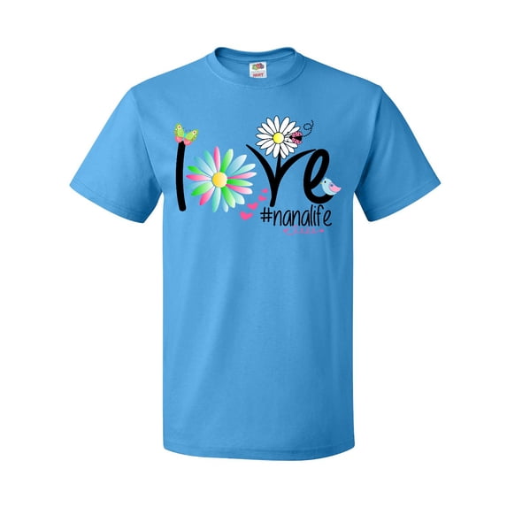 Inktastic Love Nana Life with Flowers T-Shirt