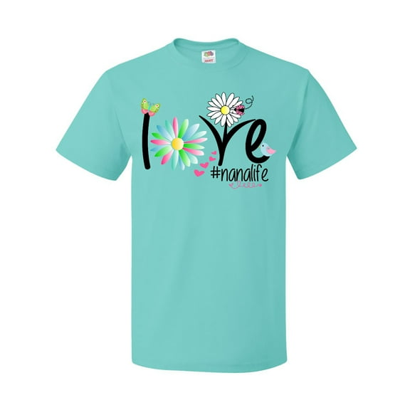 Inktastic Love Nana Life with Flowers T-Shirt