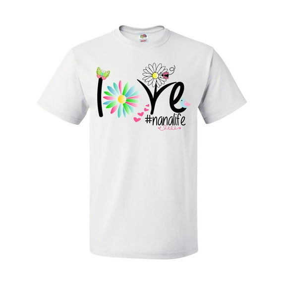 Inktastic Love Nana Life with Flowers T-Shirt