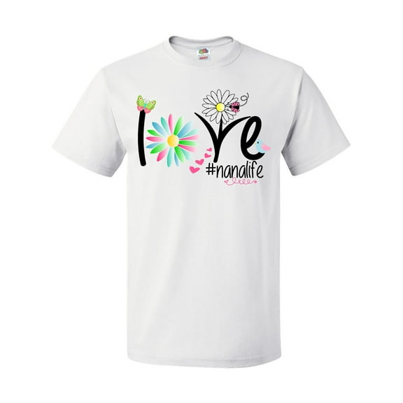 Inktastic Love Nana Life with Flowers T-Shirt