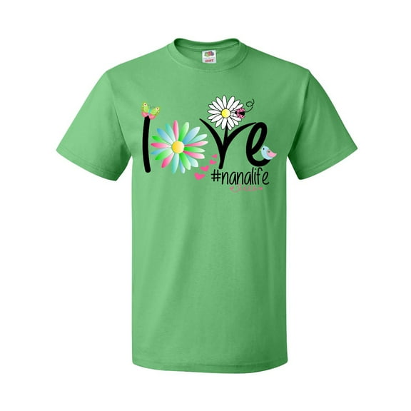 Inktastic Love Nana Life with Flowers T-Shirt