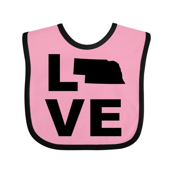 Inktastic Love Nebraska Boys or Girls Baby Bib