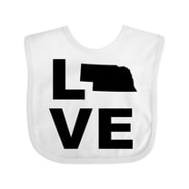 Inktastic Love Nebraska Boys or Girls Baby Bib