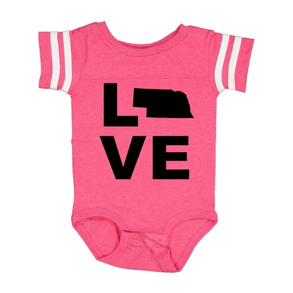 Inktastic Love Nebraska Boys or Girls Baby Bodysuit