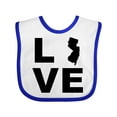 thumbnail image 1 of Inktastic Love New Jersey Boys or Girls Baby Bib, 1 of 4