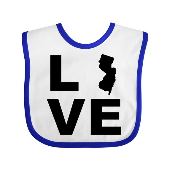 Inktastic Love New Jersey Boys or Girls Baby Bib