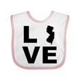 thumbnail image 1 of Inktastic Love New Jersey Boys or Girls Baby Bib, 1 of 4