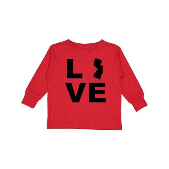 Inktastic Love New Jersey Boys or Girls Long Sleeve Toddler T-Shirt