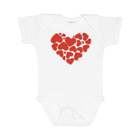 Inktastic Love, Romance, Hearts, Valentine - Red Girls Baby Bodysuit