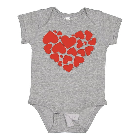 Inktastic Love, Romance, Hearts, Valentine - Red Girls Baby Bodysuit