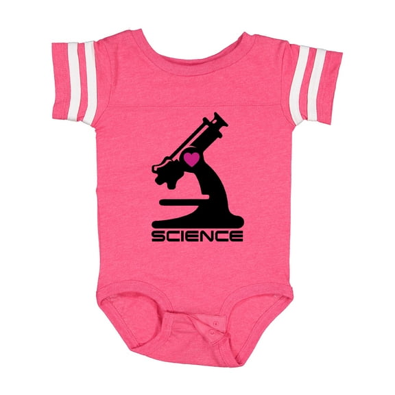 Inktastic Love Science Microscope and Heart Boys or Girls Baby Bodysuit