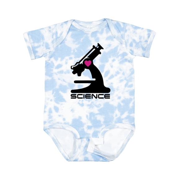 Inktastic Love Science Microscope and Heart Boys or Girls Baby Bodysuit