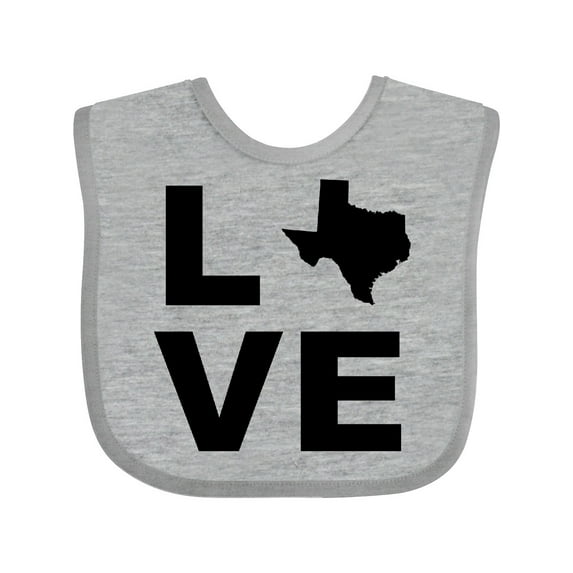 Inktastic Love Texas Boys or Girls Baby Bib