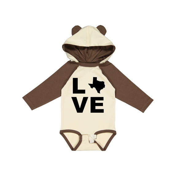 Inktastic Love Texas Boys or Girls Long Sleeve Baby Bodysuit