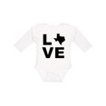 thumbnail image 1 of Inktastic Love Texas Boys or Girls Long Sleeve Baby Bodysuit, 1 of 5