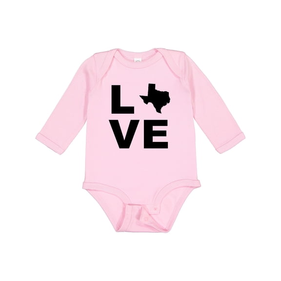 Inktastic Love Texas Boys or Girls Long Sleeve Baby Bodysuit
