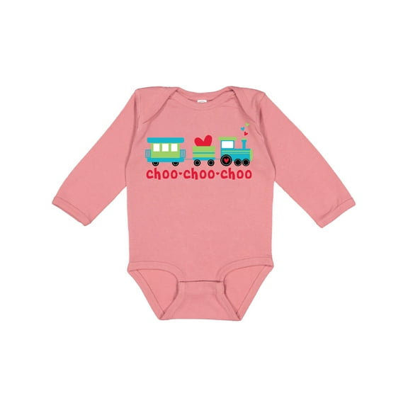 Inktastic Love Train Boys or Girls Long Sleeve Baby Bodysuit