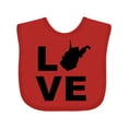 thumbnail image 1 of Inktastic Love West Virginia Boys or Girls Baby Bib, 1 of 4