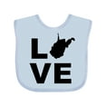 thumbnail image 1 of Inktastic Love West Virginia Boys or Girls Baby Bib, 1 of 4