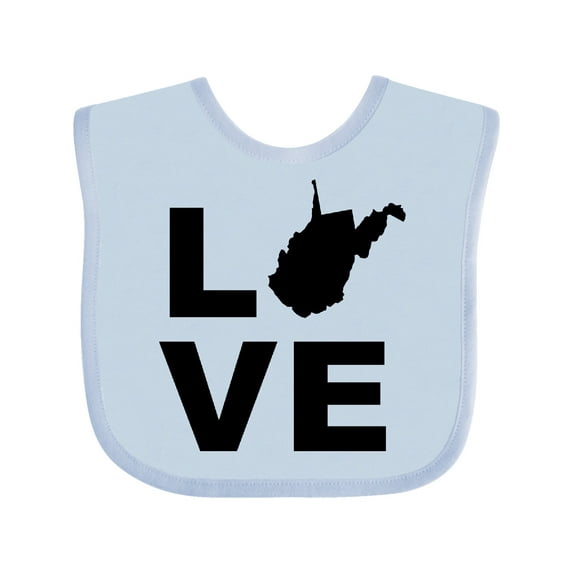 Inktastic Love West Virginia Boys or Girls Baby Bib
