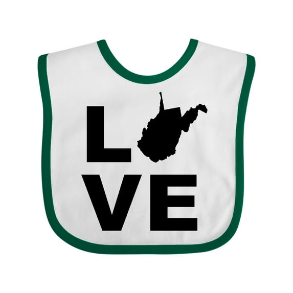 Inktastic Love West Virginia Boys or Girls Baby Bib