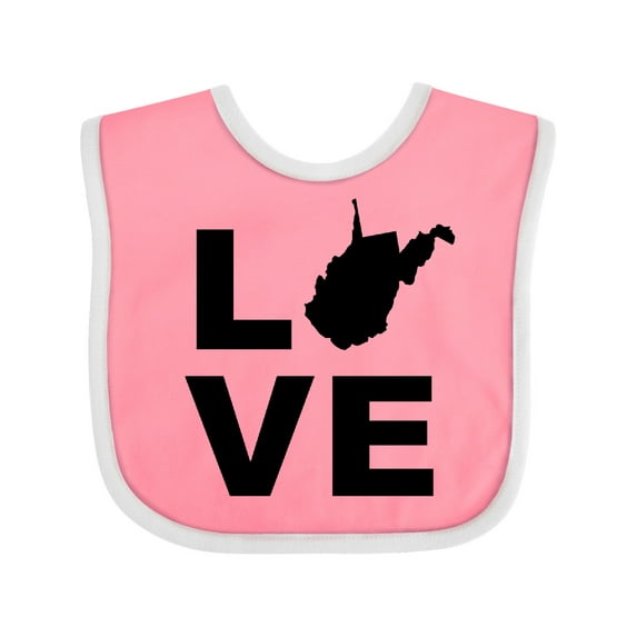 Inktastic Love West Virginia Boys or Girls Baby Bib