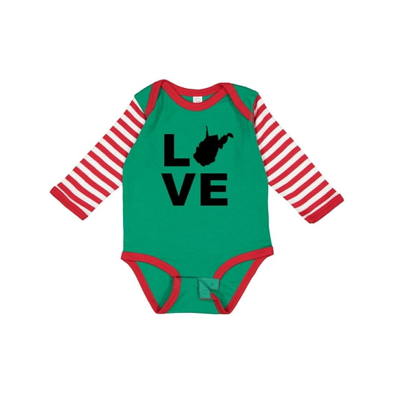Inktastic Love West Virginia Boys or Girls Long Sleeve Baby Bodysuit