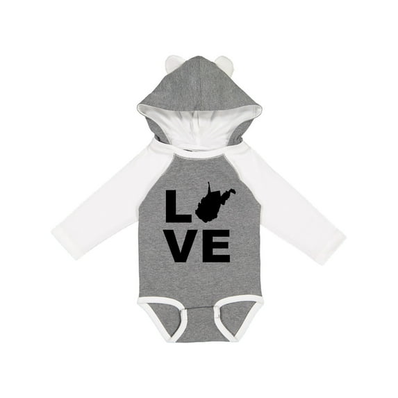 Inktastic Love West Virginia Boys or Girls Long Sleeve Baby Bodysuit