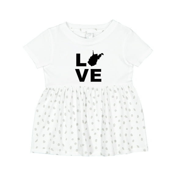Inktastic Love West Virginia Girls Baby Dress