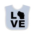 thumbnail image 1 of Inktastic Love Wisconsin Boys or Girls Baby Bib, 1 of 4